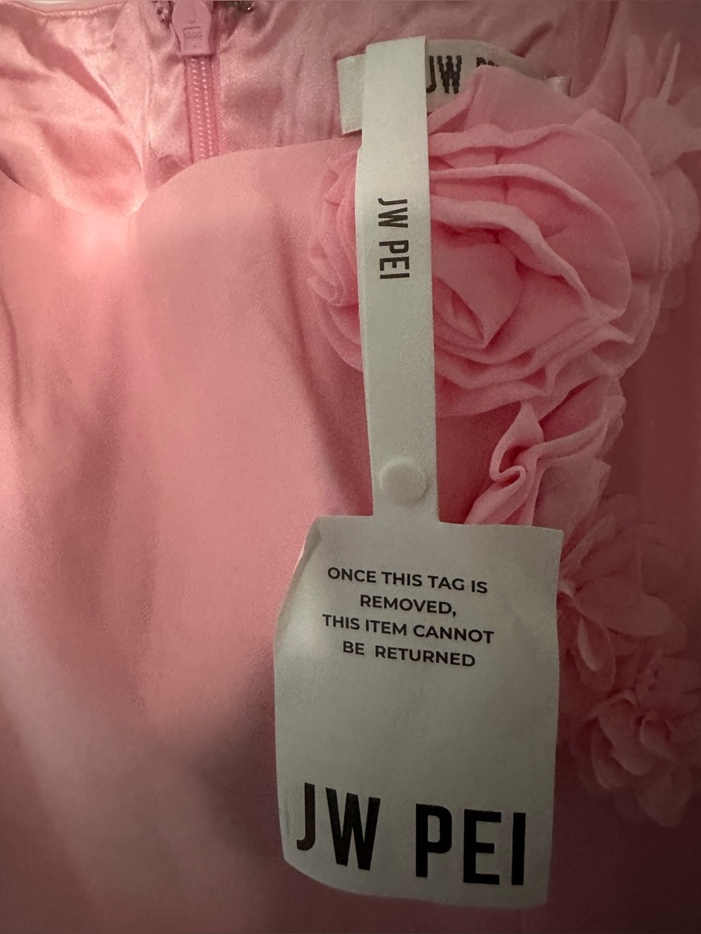 JW PEI Pink Satin Slip Top - Picture 10 of 10